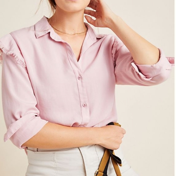 Cloth & Stone Ruffled Buttondown - Picture 1 of 5
